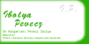 ibolya pevecz business card